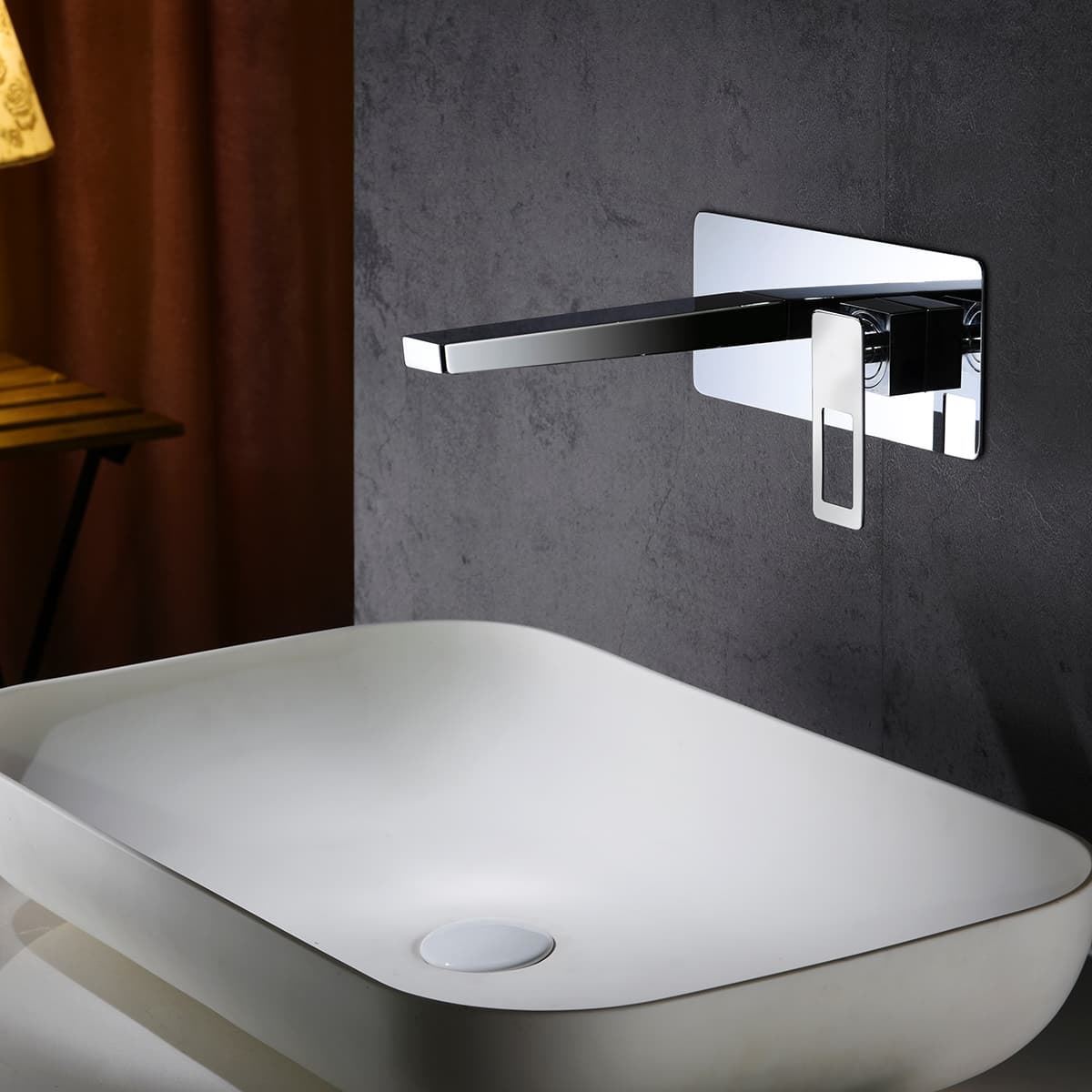 Grifo de lavabo monomando empotrado serie SUECIA acabado cromo - Imagen 1