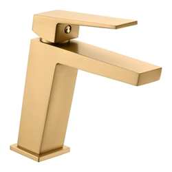 Grifo de lavabo monomando serie ART acabado oro cepillado - Imagen 2