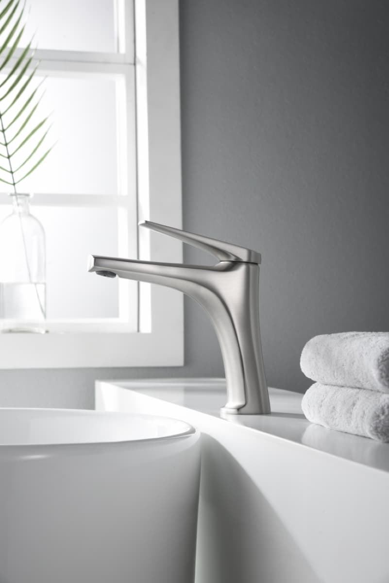 Grifo de lavabo monomando serie DELOS acabado acero S.316 - Imagen 1