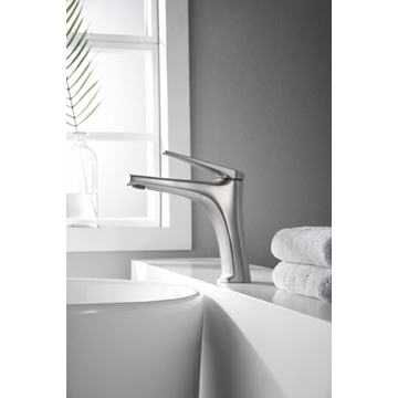 Grifo de lavabo monomando serie DELOS acabado acero S.316 - Imagen 1