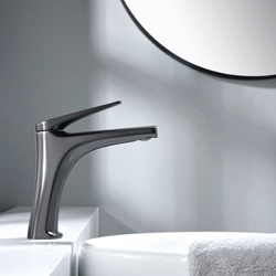 Grifo de lavabo monomando serie DELOS acabado black gun metal - Imagen 1