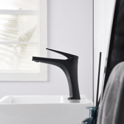 Grifo de lavabo monomando serie DELOS acabado negro mate - Imagen 1