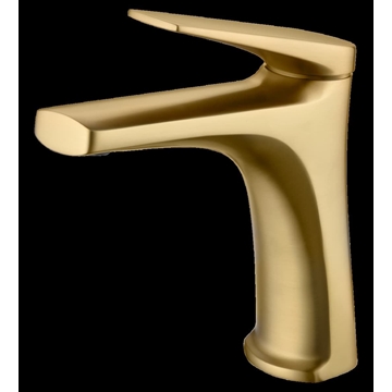 Grifo de lavabo monomando serie DELOS acabado oro cepillado - Imagen 2