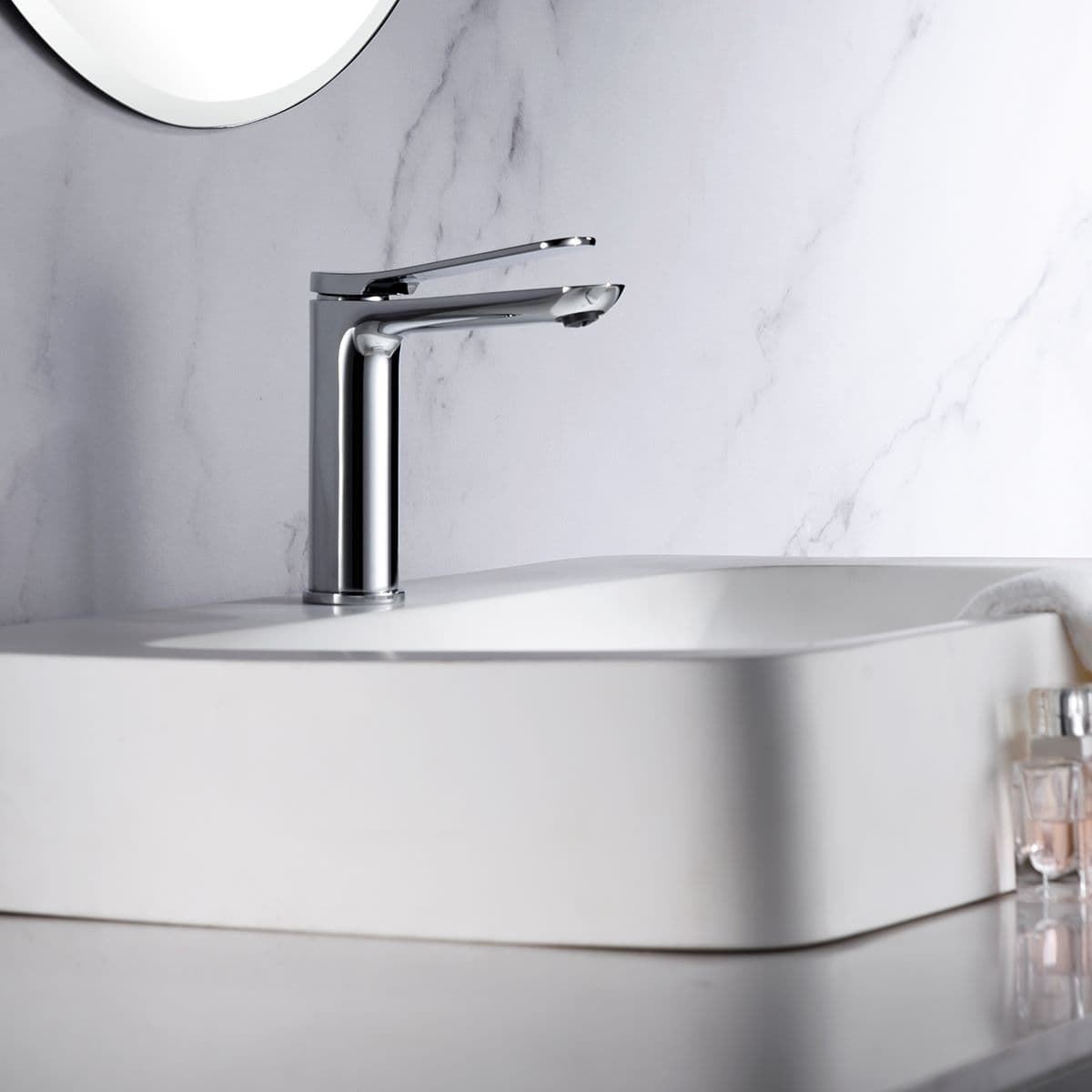 Grifo de lavabo monomando serie DINAMARCA acabado cromo - Imagen 1