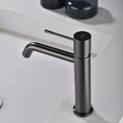 Grifo de lavabo monomando serie GENOVA acabado black gun metal - Imagen 1