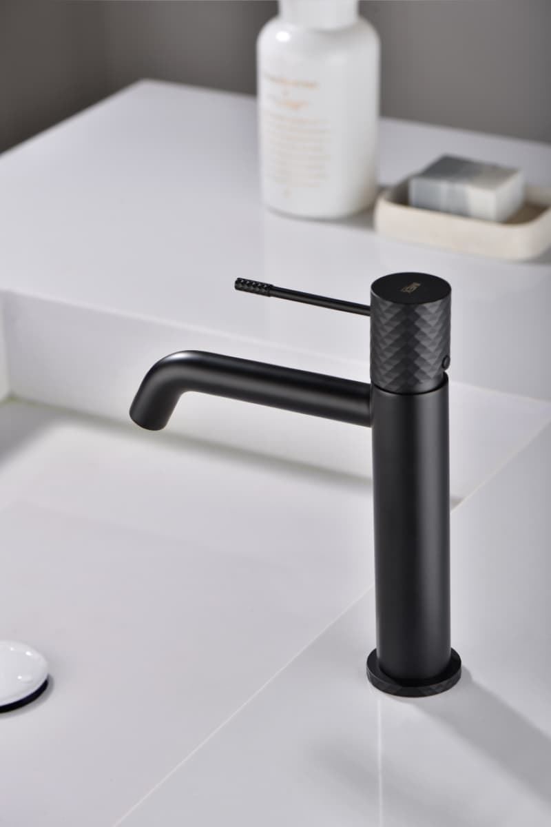 Grifo de lavabo monomando serie GENOVA acabado negro mate - Imagen 1