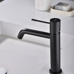 Grifo de lavabo monomando serie GENOVA acabado negro mate - Imagen 1