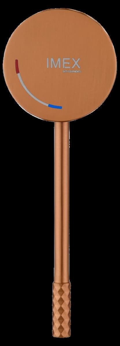 Grifo de lavabo monomando serie GENOVA acabado oro rosa cepillado - Imagen 3