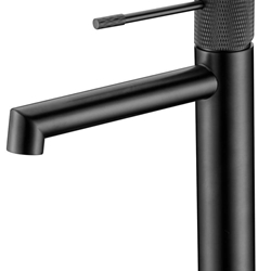 Grifo de lavabo monomando serie LINE acabado black gun metal - Imagen 1