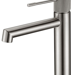 Grifo de lavabo monomando serie LINE acabado niquel cepillado - Imagen 2