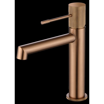 Grifo de lavabo monomando serie LINE acabado oro rosa cepillado - Imagen 2