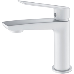 Grifo de lavabo monomando serie LUXOR acabado blanco mate - Imagen 1