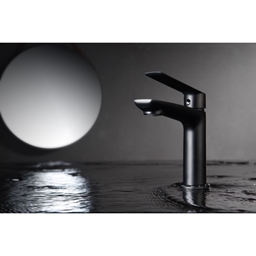 Grifo de lavabo monomando serie LUXOR acabado negro mate - Imagen 1