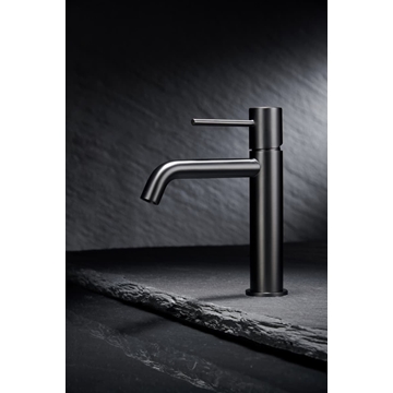 Grifo de lavabo monomando serie MONZA acabado negro gun metal - Imagen 1