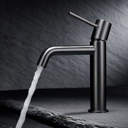 Grifo de lavabo monomando serie MONZA acabado negro gun metal - Imagen 2