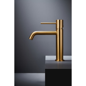 Grifo de lavabo monomando serie MONZA acabado oro cepillado - Imagen 2