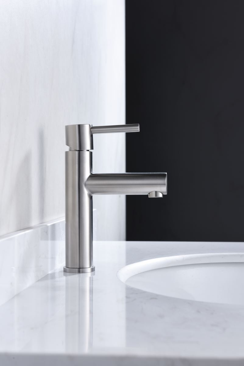 Grifo de lavabo monomando serie MOSCU acabado acero S.316 - Imagen 1