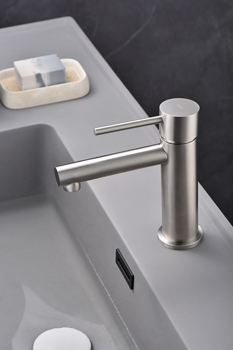 Grifo de lavabo monomando serie MOSCU acabado acero S.316 - Imagen 2