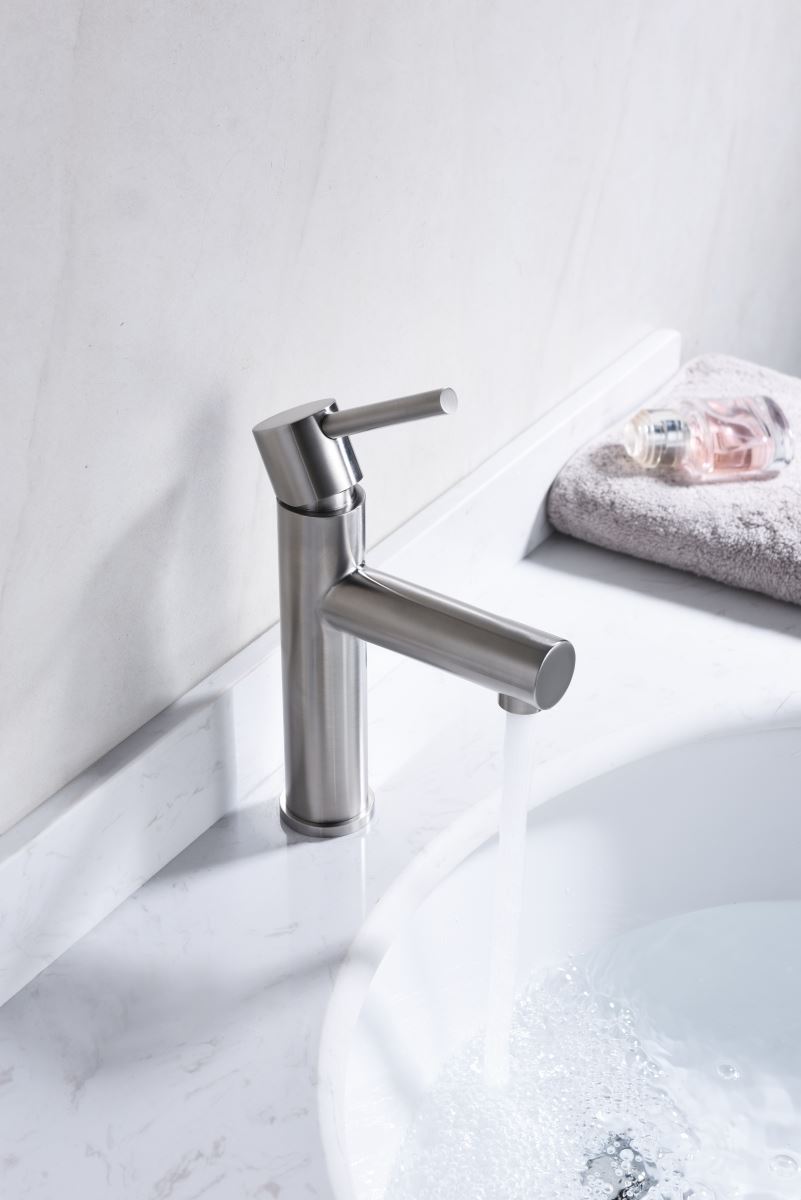 Grifo de lavabo monomando serie MOSCU acabado acero S.316 - Imagen 3