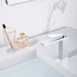 Grifo de lavabo monomando serie PISA acabado cromo - Imagen 1