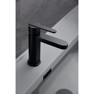 Grifo de lavabo monomando serie ROMA acabado negro mate - Imagen 1