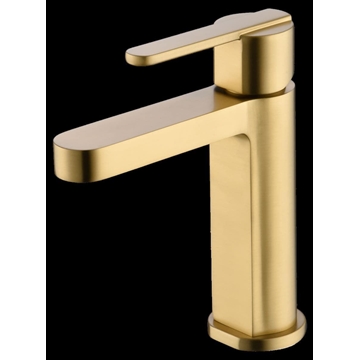 Grifo de lavabo monomando serie ROMA acabado oro cepillado - Imagen 2