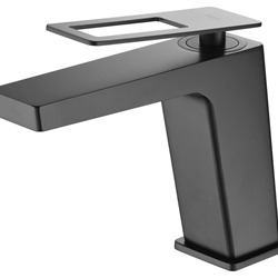 Grifo de lavabo monomando serie SUECIA acabado negro mate - Imagen 2