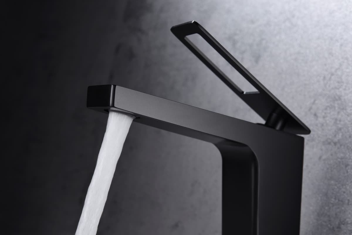 Grifo de lavabo monomando serie SUECIA acabado negro mate - Imagen 3