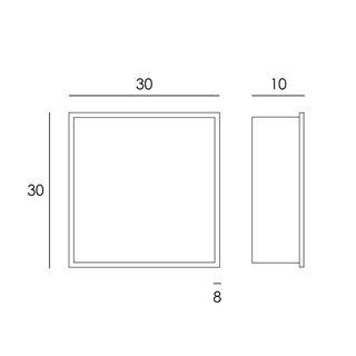 Hornacina 30x30 cm acabado blanco mate - Imagen 2