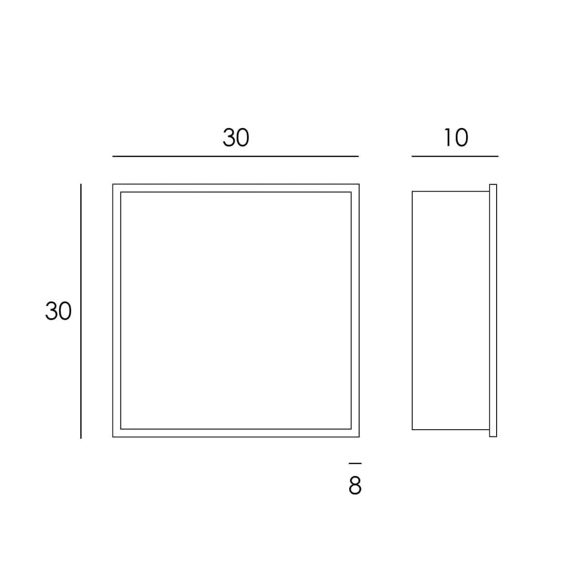 Hornacina 30x30 cm acabado negro mate - Imagen 2