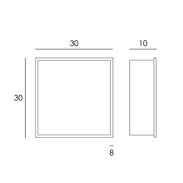 Hornacina 30x30 cm acabado negro mate - Imagen 2