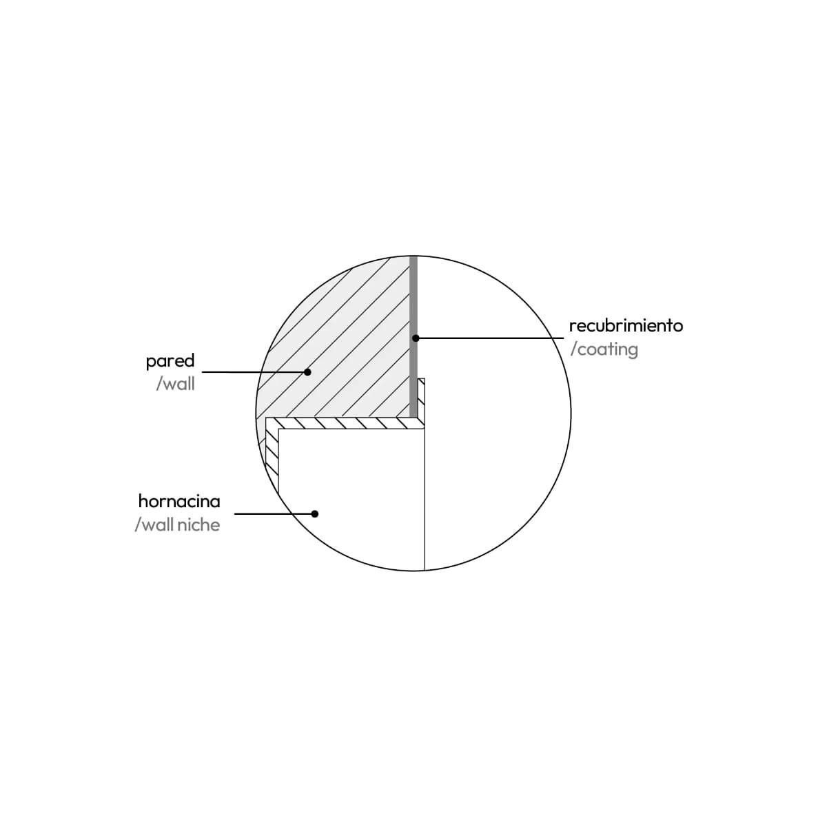 Hornacina 30x30 cm acabado negro mate - Imagen 3