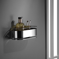 Jabonera de pared serie ANGA acabado cromo - Imagen 1