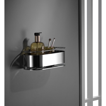 Jabonera de pared serie ANGA acabado cromo - Imagen 1