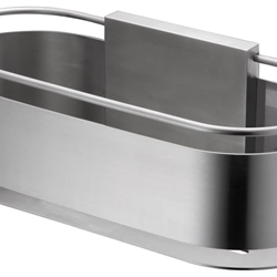 Jabonera de pared serie ANGA acabado niquel cepillado - Imagen 1