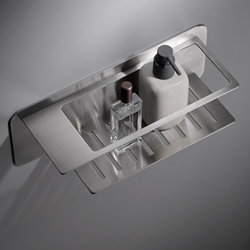 Jabonera de pared serie BETHARI acabado niquel cepillado - Imagen 1