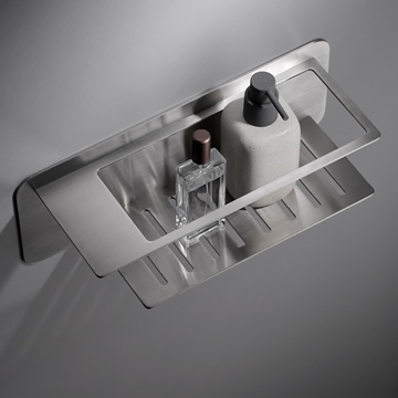 Jabonera de pared serie BETHARI acabado niquel cepillado - Imagen 1