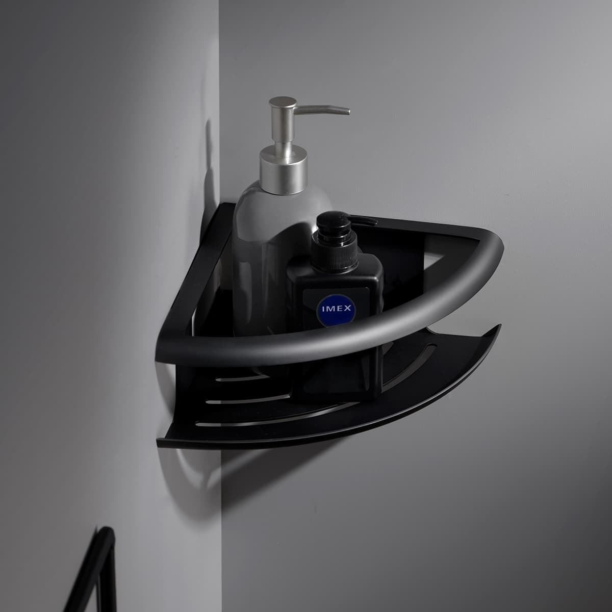 Jabonera de pared serie DHANU acabado negro mate - Imagen 1