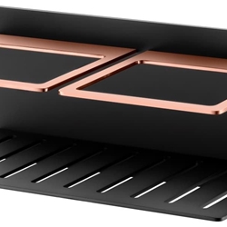 Jabonera de pared serie IMAM acabado negro mate - oro rosa brillo - Imagen 2