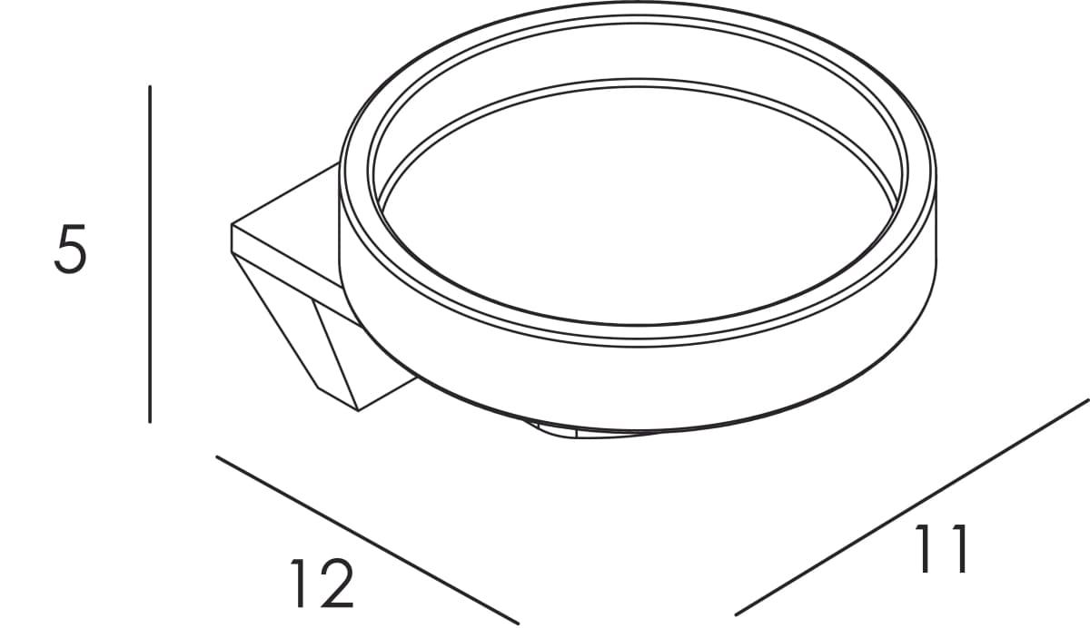 Jabonera de pared serie LUXOR acabado cromo - Imagen 2