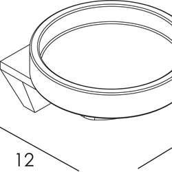 Jabonera de pared serie LUXOR acabado cromo - Imagen 2