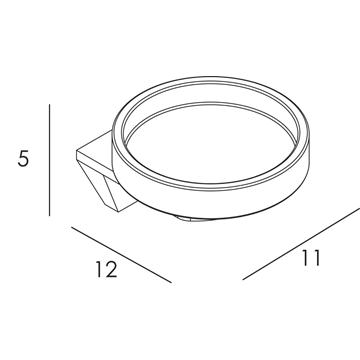 Jabonera de pared serie LUXOR acabado cromo - Imagen 2