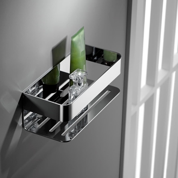 Jabonera de pared serie MAYURA acabado cromo - Imagen 1