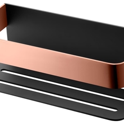 Jabonera de pared serie MAYURA acabado negro mate - oro rosa brillo - Imagen 2