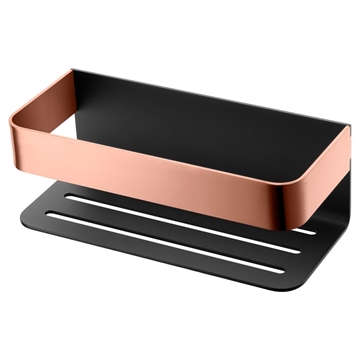 Jabonera de pared serie MAYURA acabado negro mate - oro rosa brillo - Imagen 2