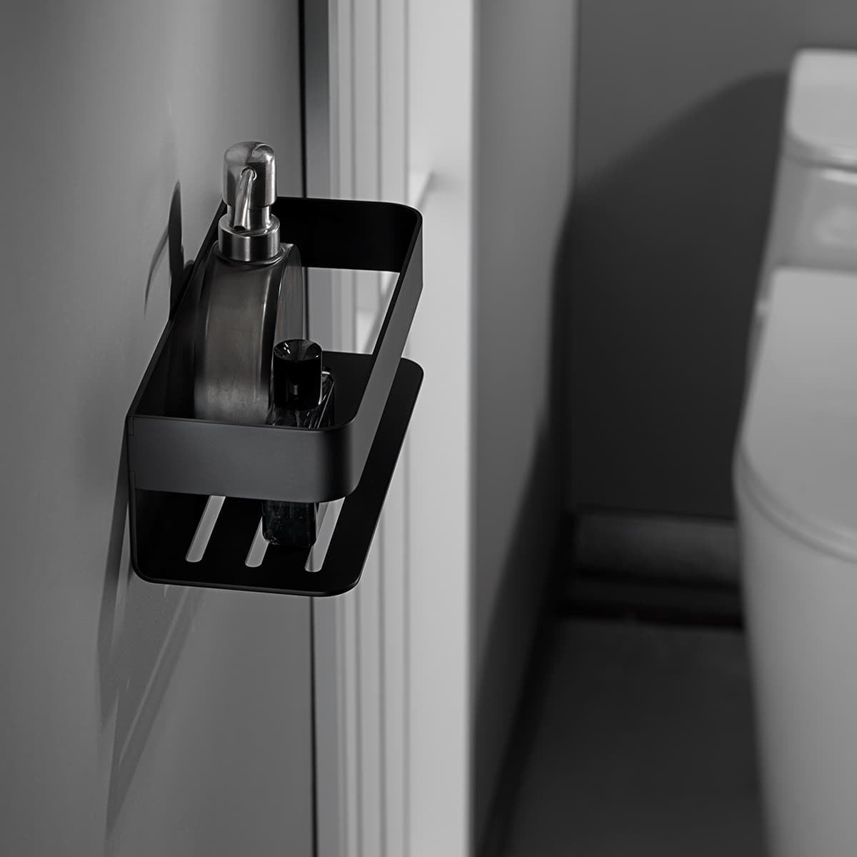 Jabonera de pared serie MAYURA acabado negro mate - Imagen 1