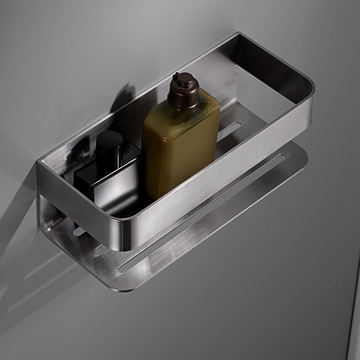 Jabonera de pared serie MAYURA acabado niquel cepillado - Imagen 1