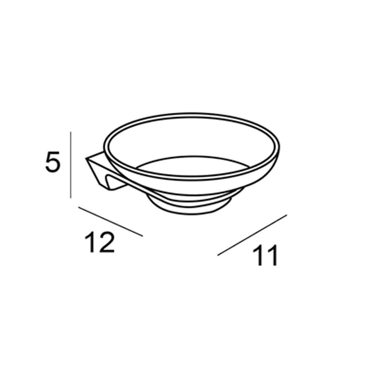 Jabonera de pared serie NICOLE acabado cromo - Imagen 2