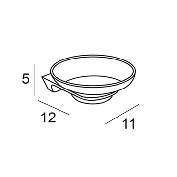 Jabonera de pared serie NICOLE acabado cromo - Imagen 2