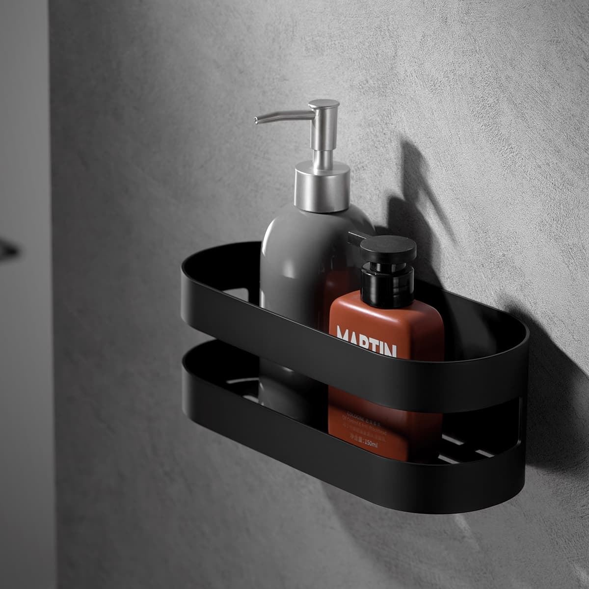 Jabonera de pared serie NIRMALA acabado negro mate - Imagen 1